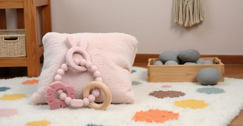 Miniatura 2 de Mordedor bohemio  Mordedor para bebé  Exploración sensorial y alivio de la dentición  Juguete mordedor de silicona 100% de grado alimenticio  Sin