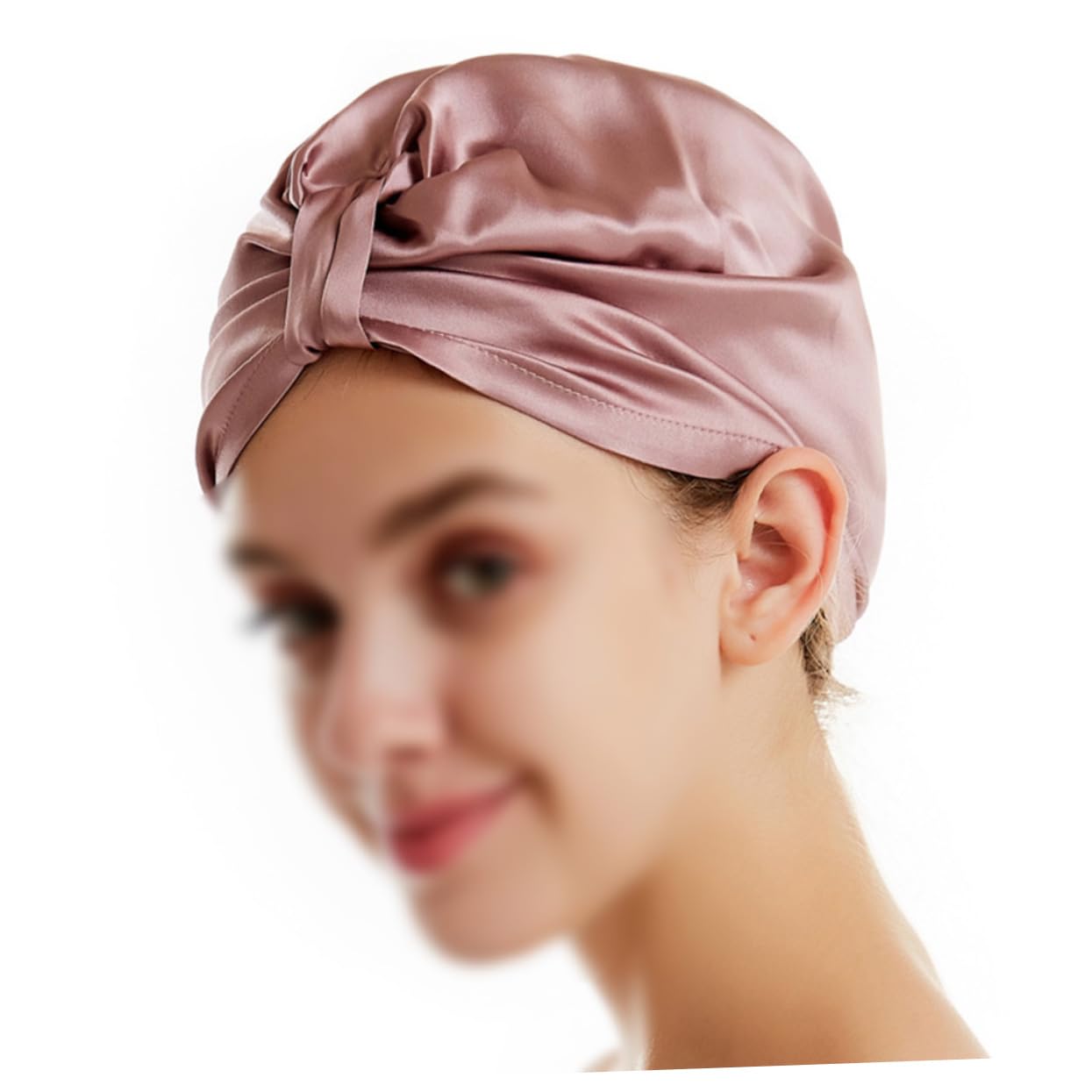 FRCOLOR 2stücke Silk Hair Drying Hat Schnelltrocknende Haarturban Für Zuhause Elastische Seidenhaube Für Sanftes Trocknen Für Bad Und Pflege Rubber