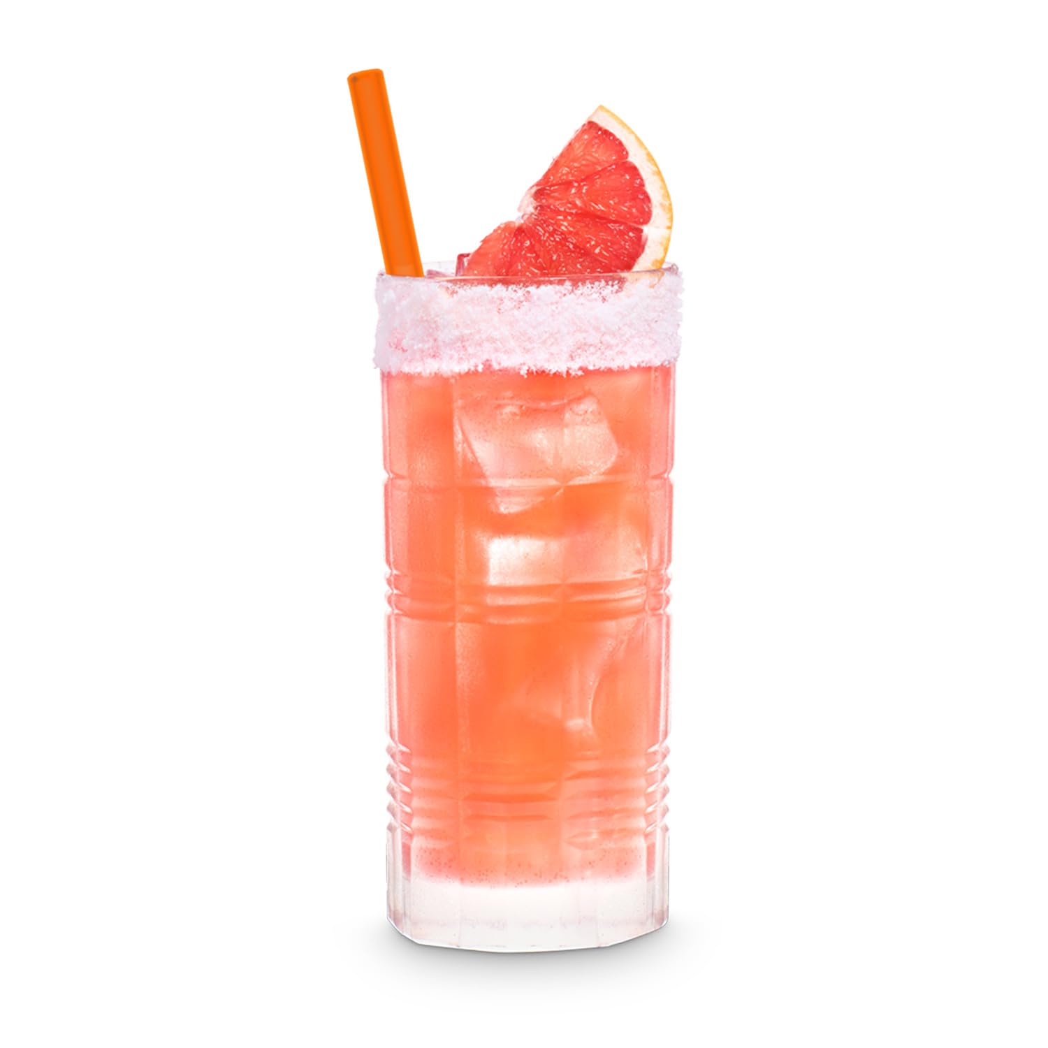 HALM Neon Orange Glas-Strohhalme Wiederverwendbar Trinkhalm - 50 Stück gerade 20 cm für Gastronomie, Restaurant, Bar, Cafe, Hotel - Spülmaschinenfest - Glastrinkhalme
