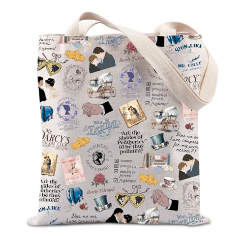 TIIMG Regency Book Lover Gift Bookworm Gift Novels Readers Book Club Tote Bag