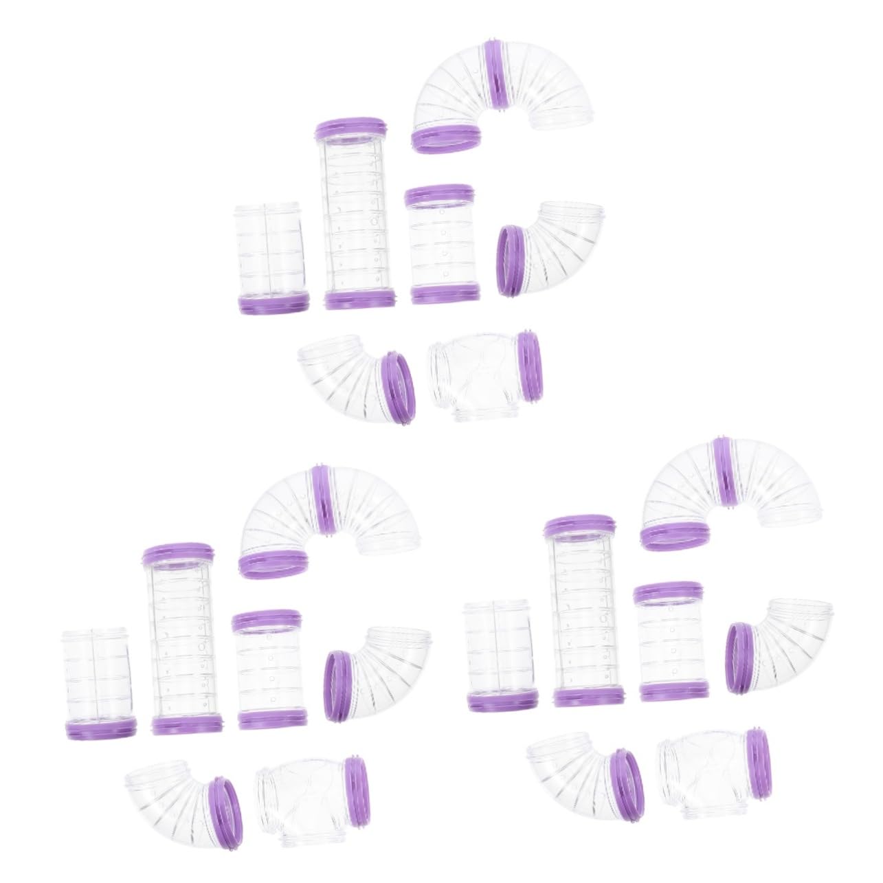 BESPORTBLE 3 Ensembles Tunnel pour Hamster Épais Kit de DIY pour Cage Connecteurs Labyrinthe Amovibles Accessoires pour Cage et Installation Facile Espace Sécurisé pour Animaux