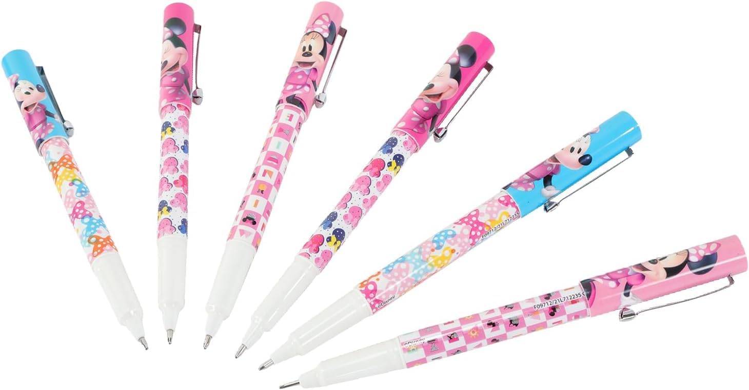 Disney Minnie Mouse Bulk Pen Set - Bundle with 24 Minnie Mouse Ballpoint Pens for Kids Adults Plus Stickers, More | Minnie Mouse Party Favors Kit image 2