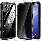 ANTSHARE for iPhone 14 Case, with [Built-in Privacy Screen Protector] [IP 68 Waterproof], Anti-Peeping Adsorption Full Body Double Protective Case for iPhone 14, Black