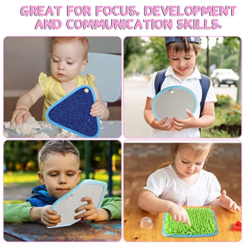 Image of Boao 8 Set Mini Sensory Mats Assorted Textured Play Mats Sensory Floor Tiles Educational Tactile Toys for Activity(8.7 Inch,Irregular)