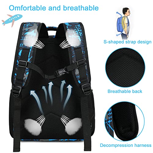 Btoop Kids Backpack For Little Boys Girls Luminous Soccer Preschool Bookbag With Lunch Box Pencil Case Set Toddler Backpacks Kindergarten School Bags thumb #2