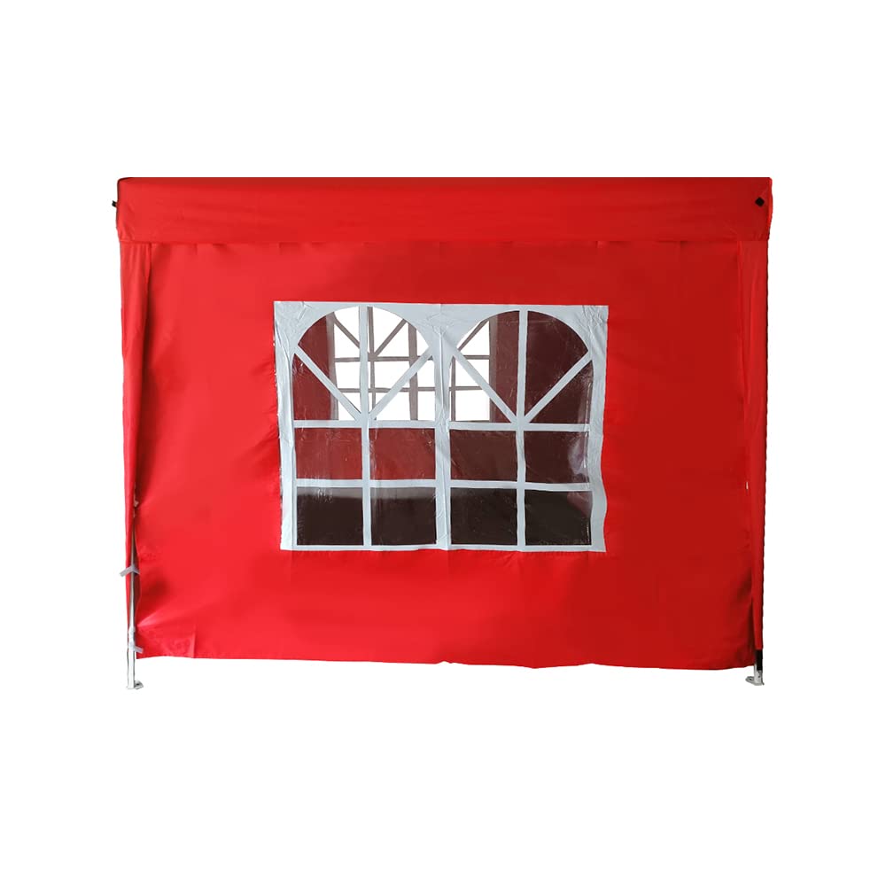 Green Bay Red Gazebo Side Panel with Window for 2.5x2.5M Pop Up Gazebo Tent,1 Piece Side Panel Wall Only (Canopy Frame Not Included)