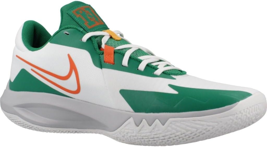 Nike Precision 6 Basketball Shoes (DD9535-103, White/Malachite/Sundial/Safety Orange) Size 12 - Image 5