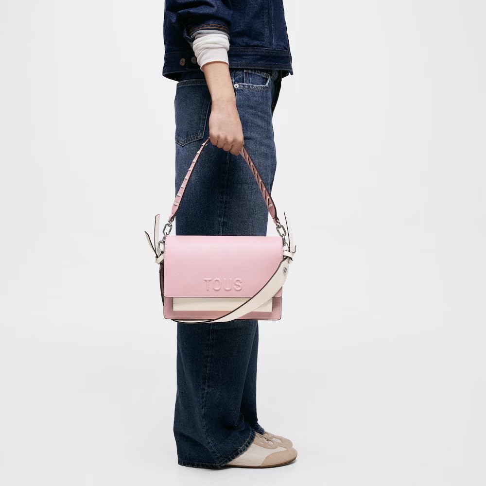 TOUS Bandolera Mediana Audree Saffiano Rosa Empolvado 2002358213