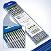 TIG Welding Tungsten Electrodes Pure Tungsten 1/8” x 7” (Green, WP) 10-Pack