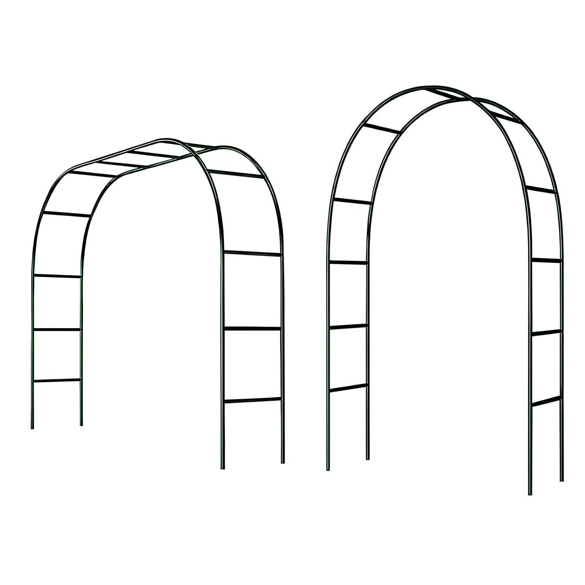Arco de jardín metálico ideal para decorar bodas y balcones con plantas