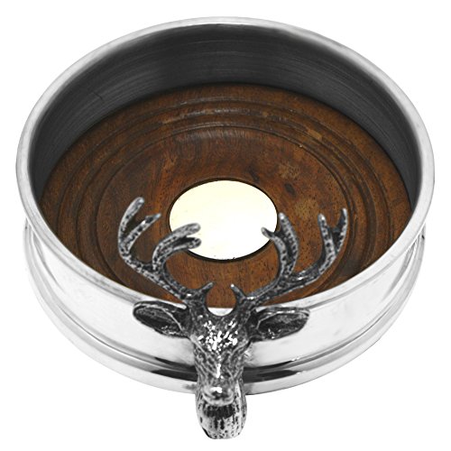 English Pewter Company Deer Stag Head Antler Wine Bottle Coaster [STAG005]
