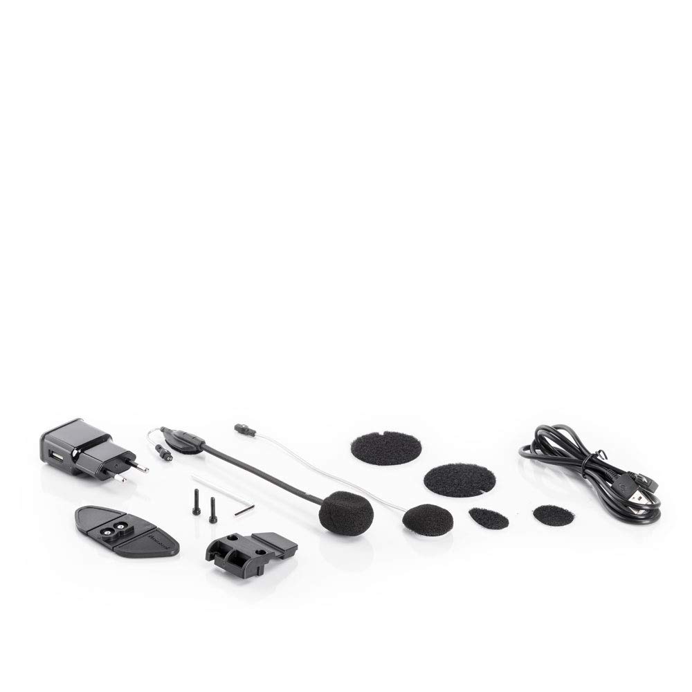 Midland BTX2 Pro S Single C1414.04, Single Bluetooth Motorcycle Intercom, IPX6 Waterproof Helmet Headset, Noise Cancelling, Up to 8 People, 23h Battery, Range 800 m