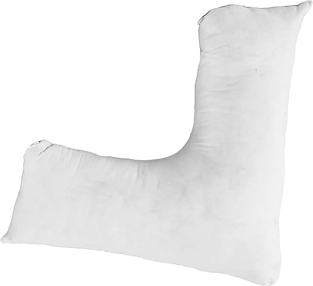 Sleep&Snuggle V Shaped Pillow Case Cover- Orthopaedic Nursing Maternity Pillow Case - Neck support for comfort and Soft Pillowcase (White)
