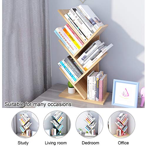 Étagère de bureau en bois – Petites bibliothèques pour CD/magazines/livres – Étagère de rangement pour bureau, maison, école – Étagères de bureau hors surface – vue 5