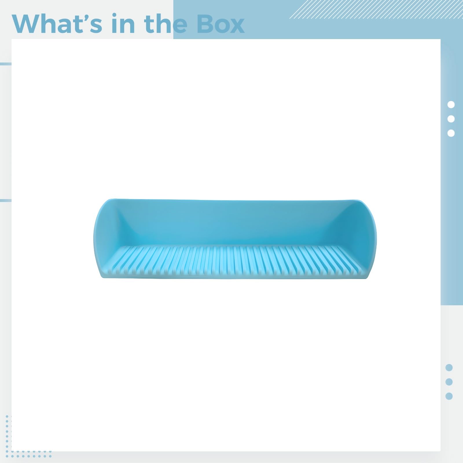 Organizer per giocattoli da bagno e paraspruzzi in silicone, 40,6 cm, con ventose, per vasca da bagno, design a scarico rapido per i più piccoli, blu