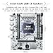 SHANGZHAOYUAN X99 LGA 2011-3 Motherboard for Intel Xeon E5 V3/V4 and Core i7 Series Processors (Micro ATX, DDR4 Max 128GB, PCIe 3.0, M.2 Protocol, Gigabit LAN) PC Server Mainboard, X99 PR9-H White