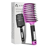 Hair Brush, HIPPIH Faster Blow Drying Detangling Brush, Curved Vented Brush Make Hair Shiny & Health