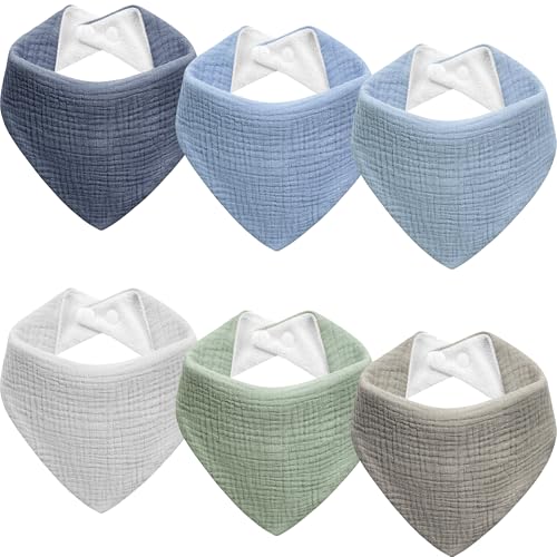 Image of Kewlife gift Muslin Baby Bibs Baby Drool Bandana Bibs for Baby Girls Boys Infant Newborn Toddler Drooling and Teething
