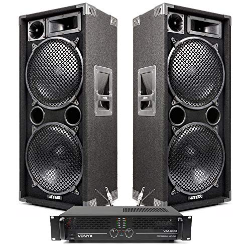 dbx 4個セット sound speaker system LP-204 Max SP212 Dual 12-Inch Passive DJ Speakers & Vonyx VXA-800
