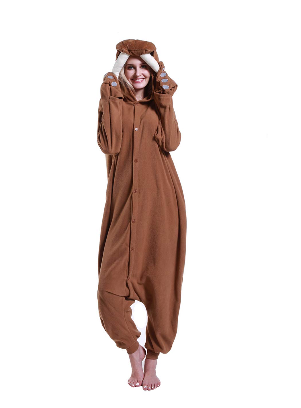 dressfan Animal Walrus Onesie Walrus Costume Cosplay Costumes One Piece  Pajamas for Women Unisex Adult Kids Men Boys Girls (Brown, L(66″-70″)) –  BigaMart