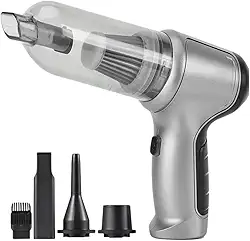 Aspirador de Pó Sem Fio Portátil 4 em 1 – Multifuncional, Leve, Potente e Recarregável para Casa e Carro (Branco)