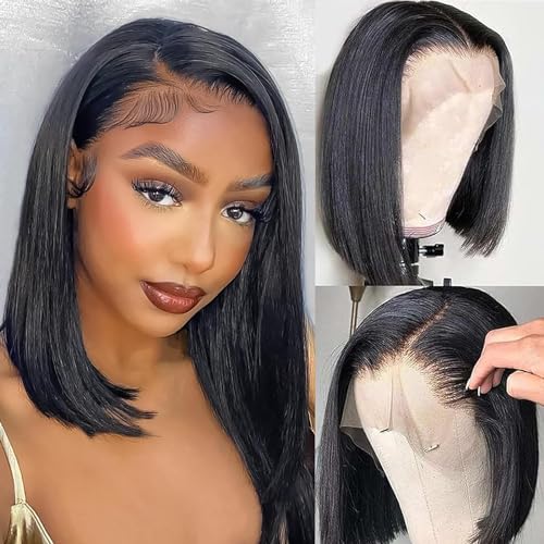 Usexy 14 Inch Bob Wig Human Hair 13x4 Frontal Lace