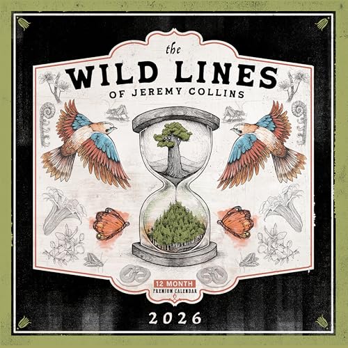 Book cover of The Wild Lines of Jeremy Collins 2026: 12-Month Wall Calendar