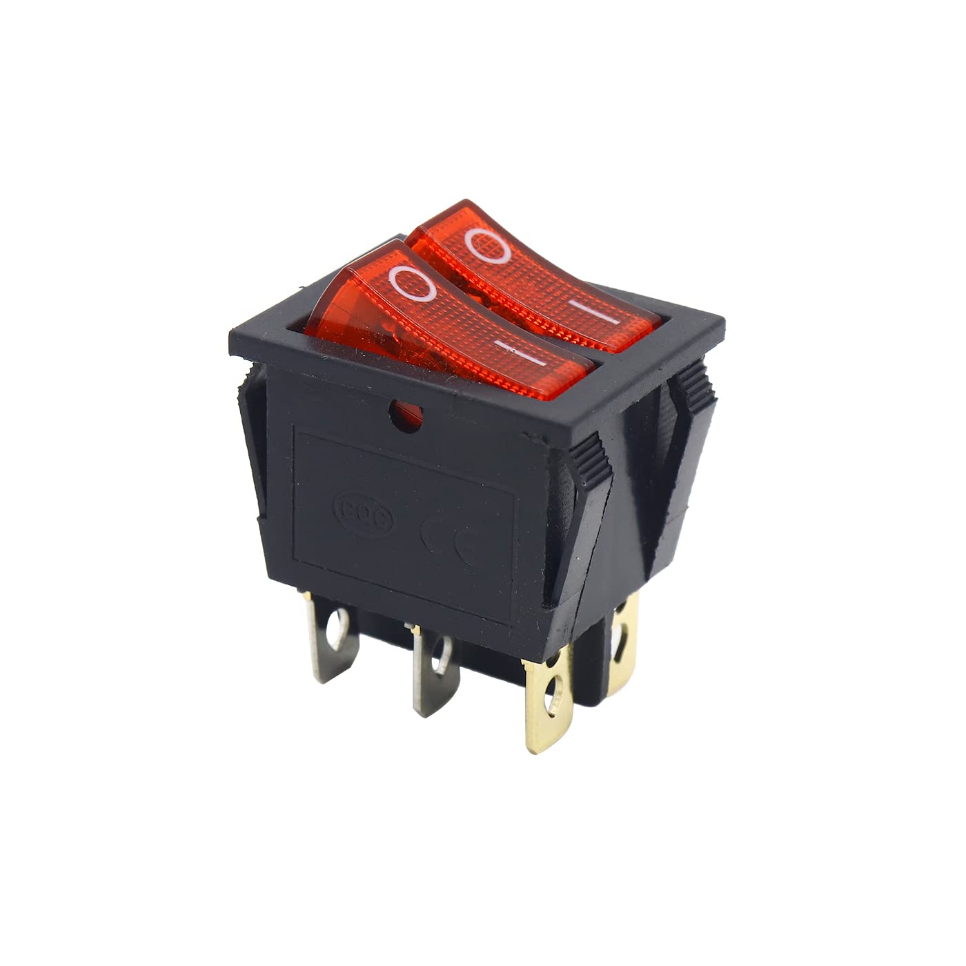 Electronic Spices KCD8-212n 16a 250v Red Color 6 Pin Dual Spst Plastic Rocker Switch With Indicator Pack of 2pcs (B0BFQ8Y3LL) Amazon Price History, Amazon Price Tracker