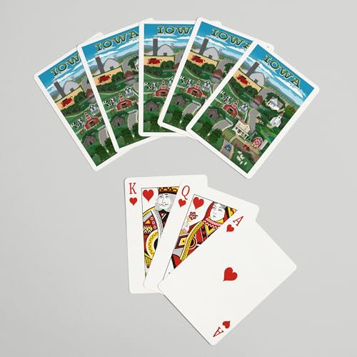 Baraja de Póker estilo retro Iowa 52 cartas para adultos miniatura 7