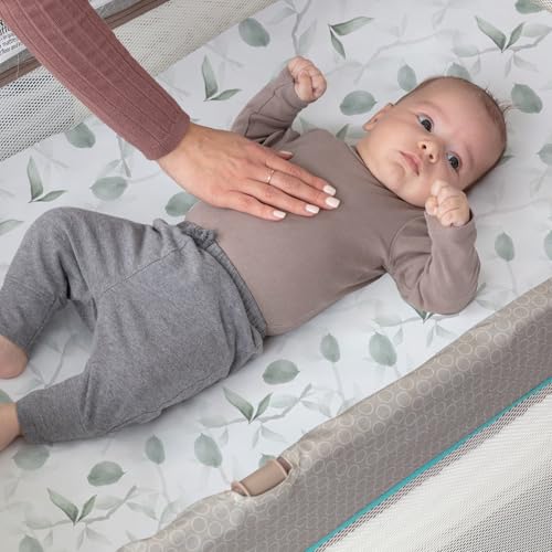 Image of Pack n Play Sheets, BROLEX 2 Pack Mini Crib Sheets,Stretchy Portable Fitted Playard Sheet Set, Convertible Playard Mattress Cover,Ultra Soft Breathable Material,Koala & Foliage