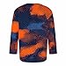 Mens 3/4 Sleeve Shirts Baseball Tshirt Three Quarter Sleeve Tie Dye Camouflage Jersey Crewneck Spring Summer Tees