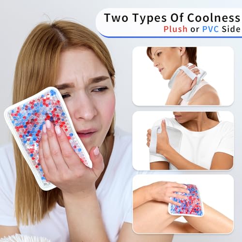 Image of Gel Ice Pack for Injuries Ice Bag with Strap-1 Pack Reusable Hot Cold Pack