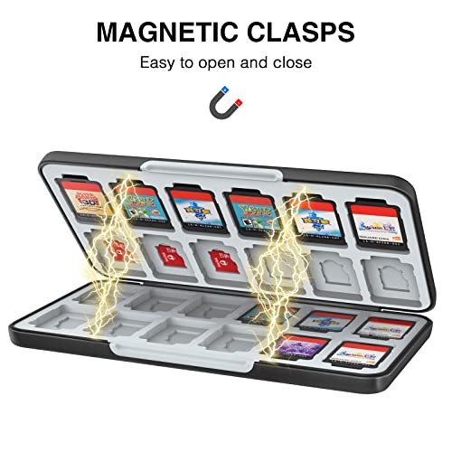 HEIYING Switch Game Card Case for Nintendo Switch 2 /OLED/Lite,Custom Pattern Switch Game Holder with 24 Game Card Slots and 24 Micro SD Cards Slots - Image 4