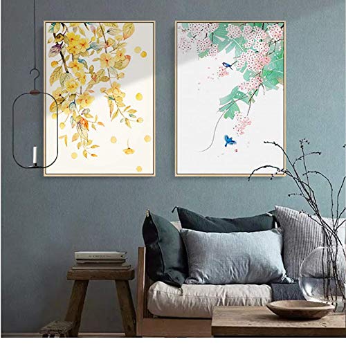 Affiche automne pour salon deco murale plante moderne 50x70cm