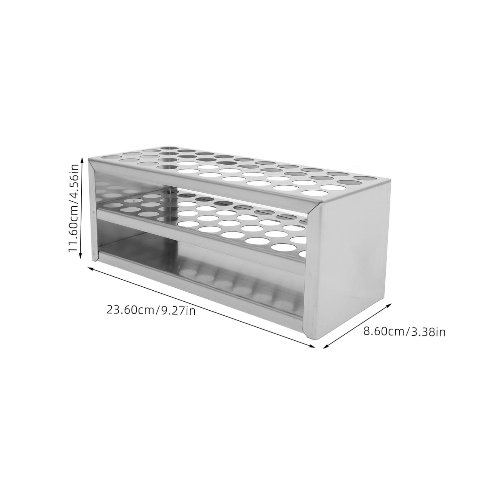 Gatuida 5piezas Soporte De Tubos De Ensayo De Inoxidable Huecos Para Laboratorio Organizador De Tubos De Muestreo Compatible
