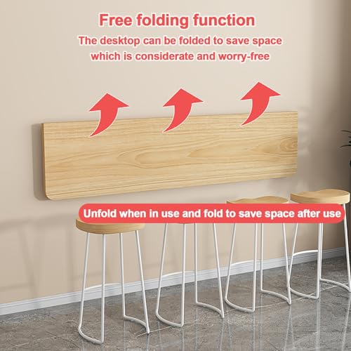 Table flottante murale pliable pour libérer l'espace des petits appartements - 4