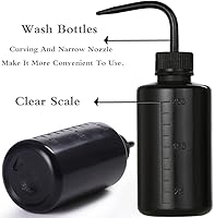 Vista 3 de 2 piezas de botellas de 8 oz Botellas de chorro de agua de material ABS para limpieza de tatuajes, lavado de material de laboratorio, riego