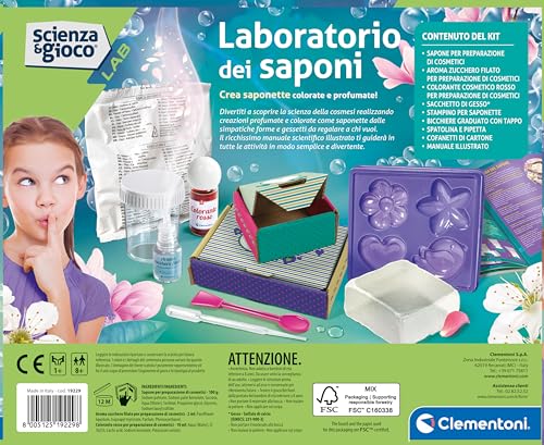 Clementoni Kit pour Faire des savons Science et Jeu Lab Laboratoire des savons Expériences pour Enfants Version en Italien Made in Italy 19229 - vue 3