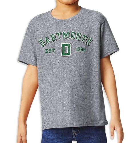 Barnesmith Dartmouth College Apparel Big Green Short-Sleeve Youth T-Shirt, Vintage, Sport Grey, Medium