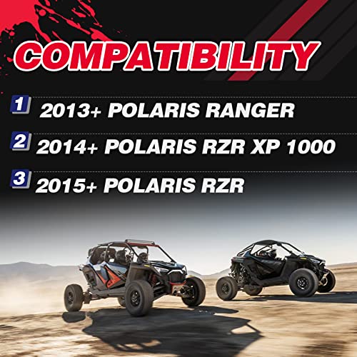 Ksp 4X156Mm Atv Wheel Spacers 1.5 Inches With 12X1.5 Studs, Fit For 2013+ Polaris Ranger, 2014+ Polaris Rzr Xp 1000, 2015+ Polaris Rzr,4Pcs Grey #TOP2