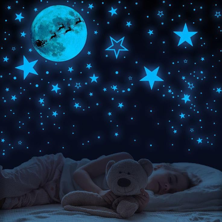 NAGINAS Glow in The Dark Stars for Ceiling and Wall, 3D Glow Stars for Ceiling and Wall Decals, 160pcs Bright Wall Stickers Including Stars and Moon, Perfect for Kids Bedroom (B0DFV1LZY3) Amazon Price History, Amazon Price Tracker