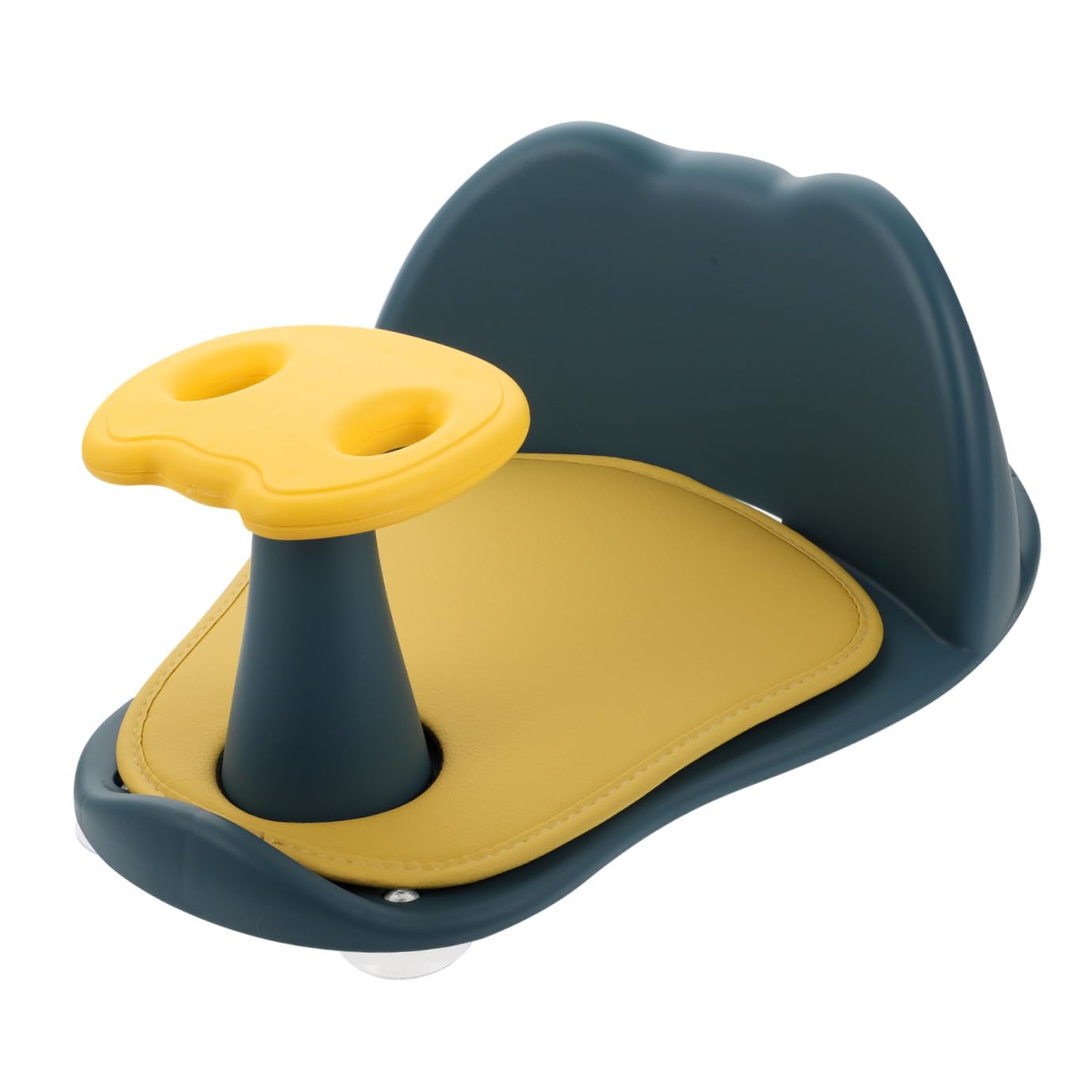 Asiento de Baño Antideslizante con Respaldo para Recién Nacido Soporte y Cómodo Material Duradero y Fácil de Usar Ducha y Bañera Color Azul Marino con Base para