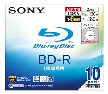 Amazon.co.jp: SONY ビデオ用BD-R 追記型 片面1層25GB 6倍速