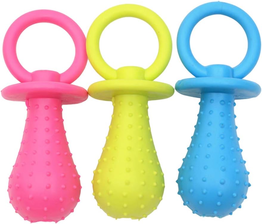 POPETPOP Dog Cat Pet Puppy Pacifier Toy With Bell Insided Tooth