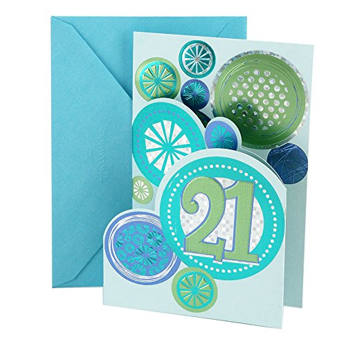 Hallmark 21st Birthday Greeting Card (Stamped Circles) (0499RZB1143)
