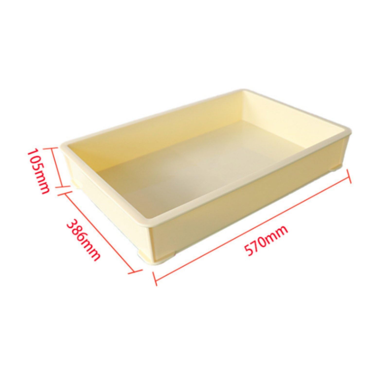 Cassetta Lievitazione Impasto Pizza Impilabile Contenitore Lievitazione Preparazione Rapida da Pulire Cassetta Portaimpasto per Pizzaioli, Bianco, Extra Grande 655 455 86mm