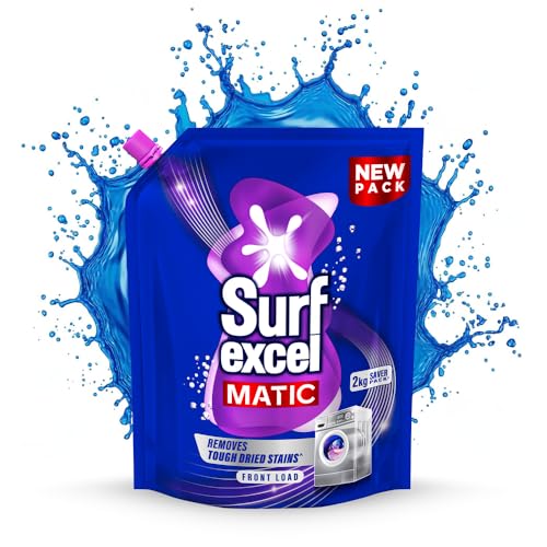 Image of Surf Excel Matic Front Load Liquid Detergent 2 L Refill|| Specially designed to remove Tough Dried Stains, 1st time in Washing Machine