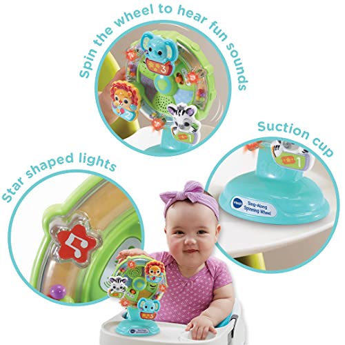 VTech Baby Sing Along Spinning Wheel, Baby Sensory Toy with Colours, Objects and Animals, Spinning Wheel Toy with Suction Cup - Image 2