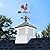 Good Directions, Inc. 2126MVBLK-1975RED 26" Square Manchester Vinyl Aluminum roof and Copper Bantam Rooster Weathervane by Good Directions Cupola, White/Red/Black