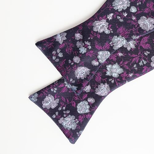 Image of Alizeal Mens 2pcs Floral Pattern Bow Tie Set